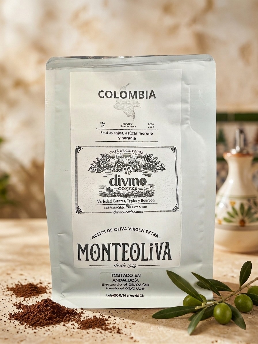 Café molido en paquete de 250 gr de Monteoliva
