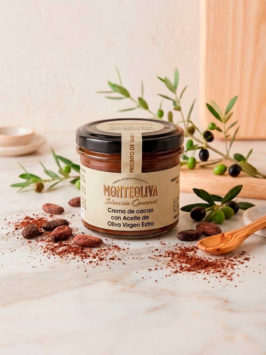Crema de cacao con Aceite de Oliva Virgen Extra
